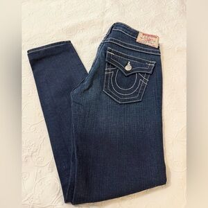 True Religion Women's Dark Indigo Skinny Jeans